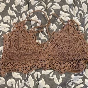 Lace Bralette in Brown